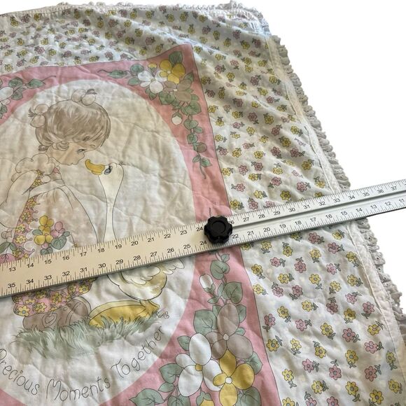 Precious Moments Vintage Baby Girl Infant Blanket Goose Project Linus 42”x33” - Picture 8 of 9